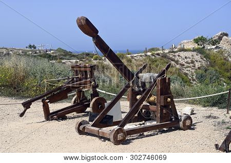 Apollonia National Park Catapult And Balista Reconstruction Of Ancient Throwing Machines