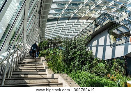 London, Uk - May 14, 2019:  The Sky Garden Viewpoint At 20 Fenchurch Street Also  Known As Walkie Ta