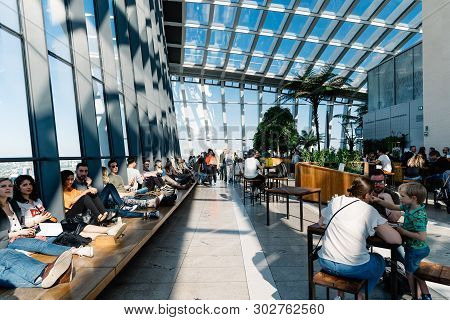 London, Uk - May 14, 2019:  The Sky Garden Viewpoint At 20 Fenchurch Street Also  Known As Walkie Ta