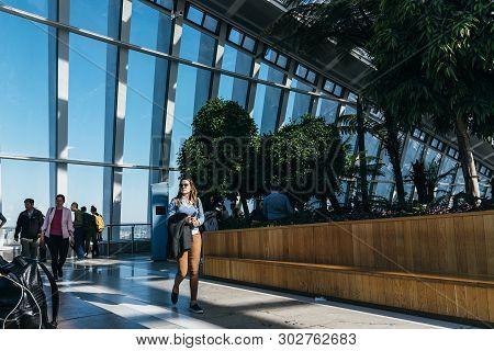 London, Uk - May 14, 2019:  The Sky Garden Viewpoint At 20 Fenchurch Street Also  Known As Walkie Ta
