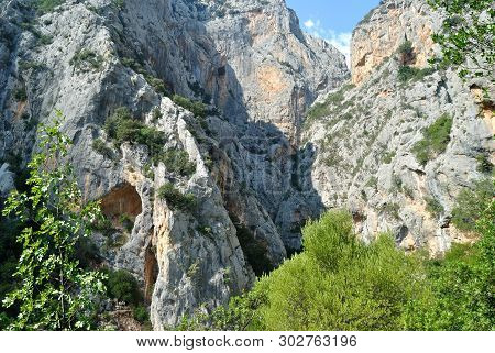 View Of The Gorropu Canyon, Supramonte Of Urzulei