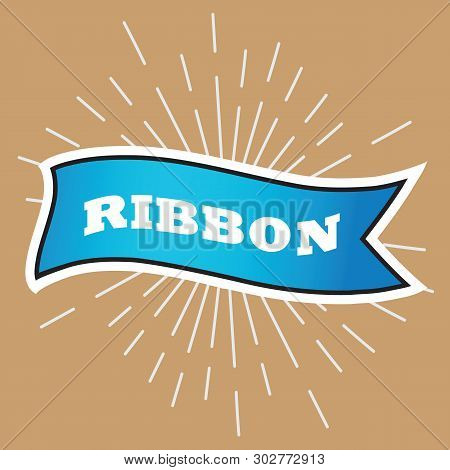 Blue Ribbon Banner Vector Photo Free Trial Bigstock