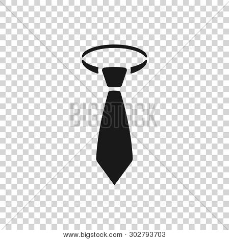 Grey Tie Icon Isolated On Transparent Background. Necktie And Neckcloth Symbol. Vector Illustration