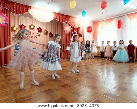 Gomel, Belarus - May 23, 2019: Childrens Concert Matinee Dedicated To The End Of Kindergarten. Issue