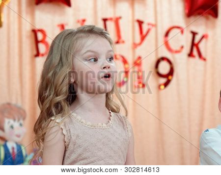 Gomel, Belarus - May 23, 2019: Childrens Concert Matinee Dedicated To The End Of Kindergarten. Issue