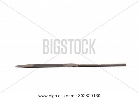 Needle Files - Working Tool On A White Background. Place For Text - Image
