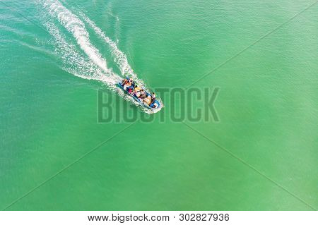 Motor Boat Bring The Tourist To Island Koh Rong Samloem, Cambodia.