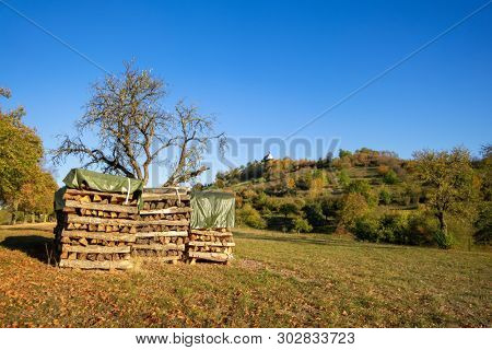 An image of a rural scenery with the Saint Remigius Chapel Germany