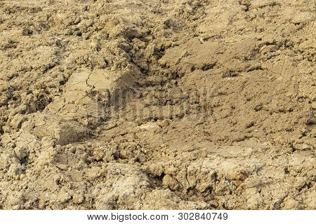 Ground Dirt Soil Soil Sand Clay Alumina Texture Background Close-up, Clay Soil Around The Constructi