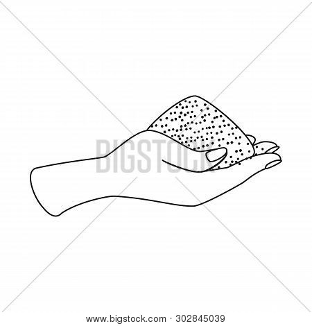 Vector Design Of Arm And Handful Logo. Set Of Arm And Salty Vector Icon For Stock.