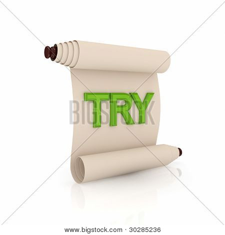 Antik kaydırma yeşil Word deneyin.