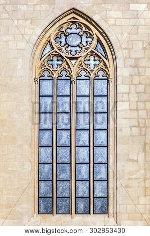 Ornamented Window Of A Cathedral In Gothic Style