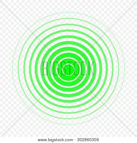 Pain Circle Green Icon For Medical Design