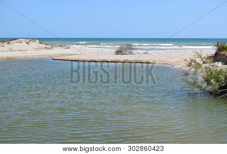 Mouth Of The Foix River In The Province Of Barcelona