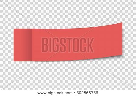 Post Note Sticky Sticker With Peel Off Corner Isolated On A Transparent Background