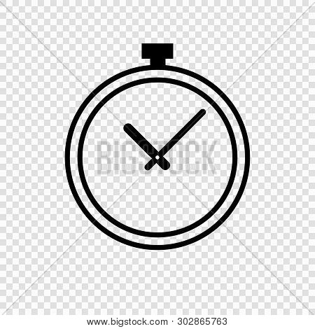 Clock Vector Icon. Time Sign. Vector Illustration