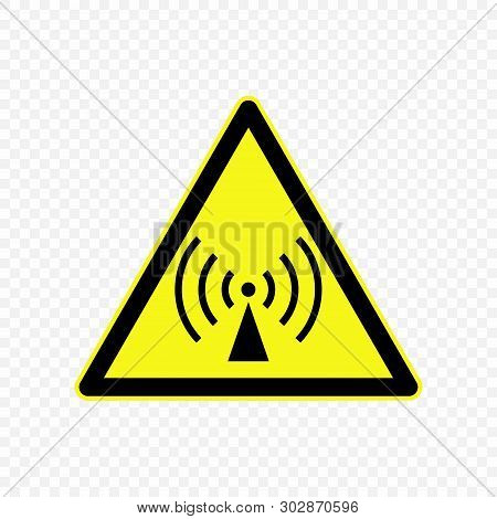 Non-ionizing Radiation Warning Sign. Hazard Symbols.  . Template For Your Design