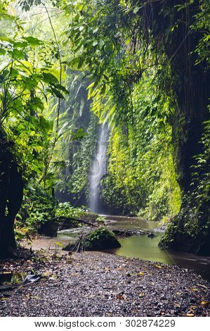 View At Tukad Cepung Waterfall At Bali, Indonesia