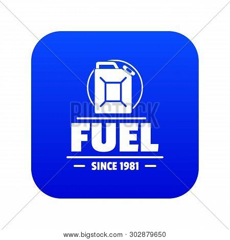 Canister Icon Blue Vector Isolated On White Background