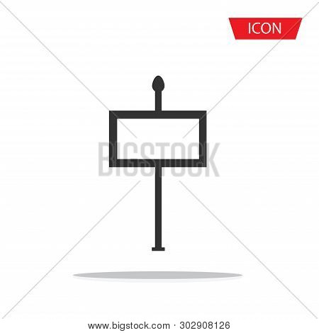 Signpost Icon Vector Isolated On White Background.