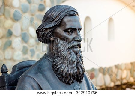 Kaluga Region, Russia - March 2019: Monument To Russian Writer, Ethnographer And Folklore Collector 