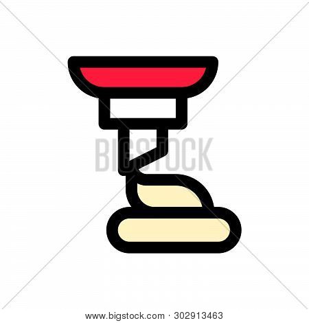 Soft Serve Ector Illustration, Sweets Filled Icon Editable Outline