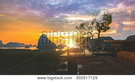 Phang Nga Bay From Sametnangshe View Point ,phangnga Thailand