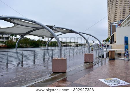 Tampa, Flordia, Usa - January 7, 2017: The Tampa Riverwalk