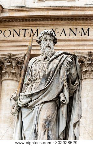 Statue Of Saint Paul The Apostle - Vatican City Rome