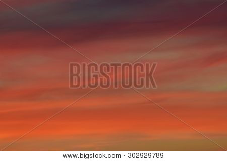 Pink Summer Sunset With Cumulus Clouds In The Foothills Of The North Caucasus