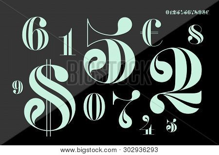 Font Of Numbers In Classical French Didot