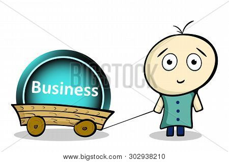 The Amusing Character Brought Business On The Cart