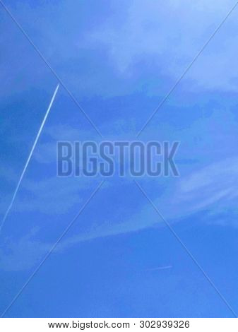 A Picture Of Sky With Blue Background