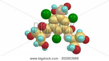 Iopamidol Molecular Structure Isolated On White