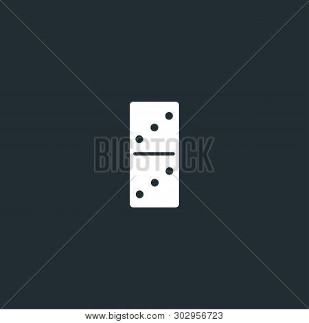 Dominoes Dice Line Icon On Black Font. Three To Three, Linear Style Sign For Mobile Concept And Web 