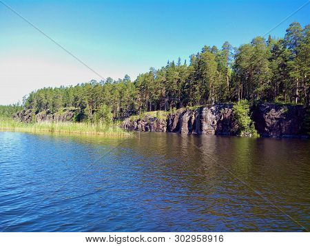 Amazing Nature Of Valaam Island. The Wonderful Island Of Valaam Is Located On Lake Ladoga, Karelia. 