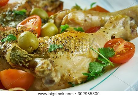 Chicken Scarpariello, Irecipe With Juicy Chicken Sweet-sour Pan Sauce.,talian-american Cuisine, Trad