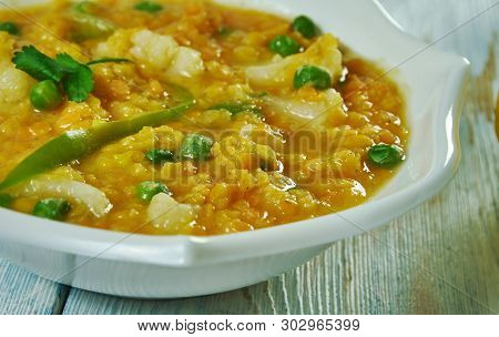 Hearty Vegetable Lentil Stew With Goda Masala , Maharashtrian National  Cuisine, Traditional Assorte