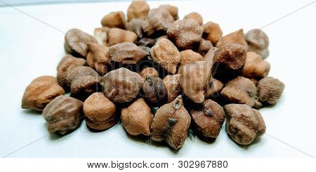 A Picture Of Chickpeas On White Background