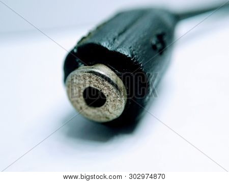 A Picture Of Mobile Charger Cable On White Background