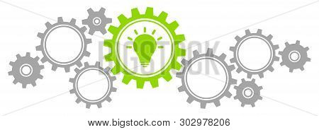 Gears Border Graphics Idea Gray And Green