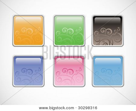 vector glossy buttons