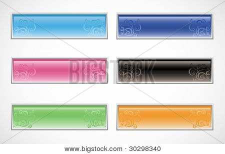 vector glossy buttons