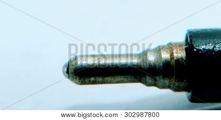 Stainless Steel Pin Of Refill Isolated On White Background