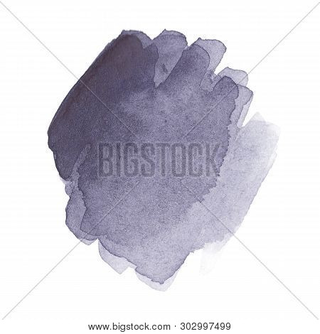 Watercolor Brush Stroke. Beautiful Overflowing Watercolor. Bright Color.