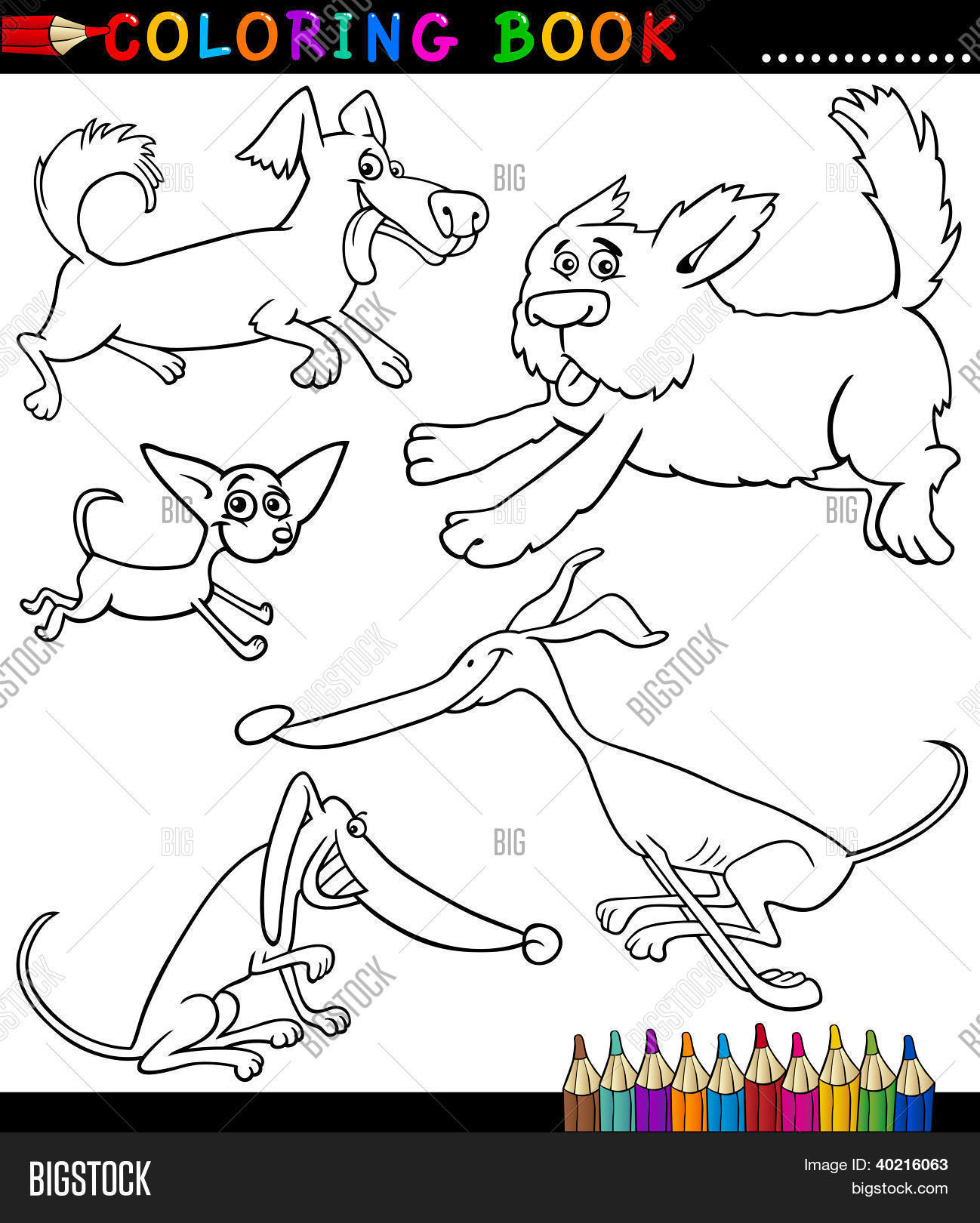 Cartoon Dogs Puppies Vector Free Trial