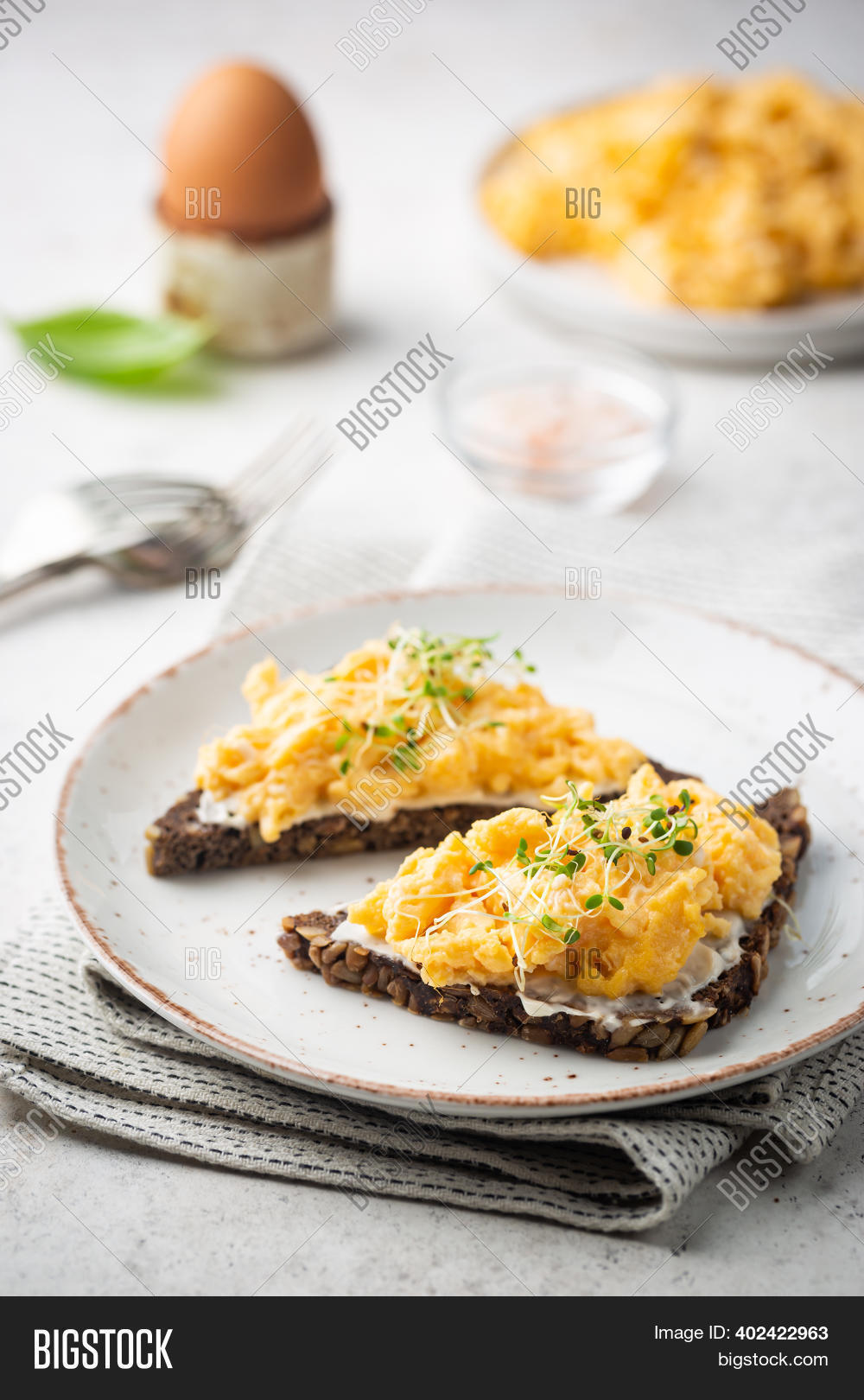 Scrambled Egg Sandwich Image Photo Free Trial Bigstock