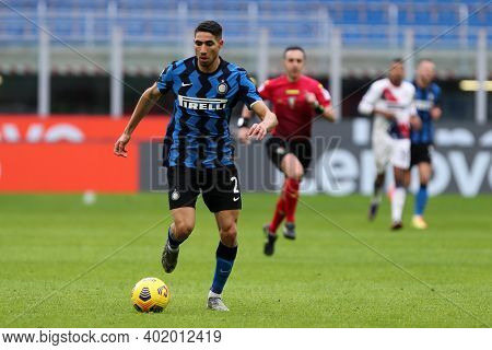 Milano, Italy. 03th January 2021. Achraf Hakimi Of Fc Internazionale  During The Serie A Match Betwe