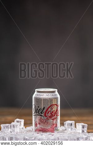 Coca Cola Diet, 330ml, Christmas Edition. Uk, Bedford, January 4, 2021