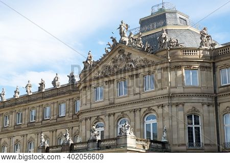 The New Palace ( Neues Schloss ) Which Stands On Schlossplatz, In Stuttgart - Germany